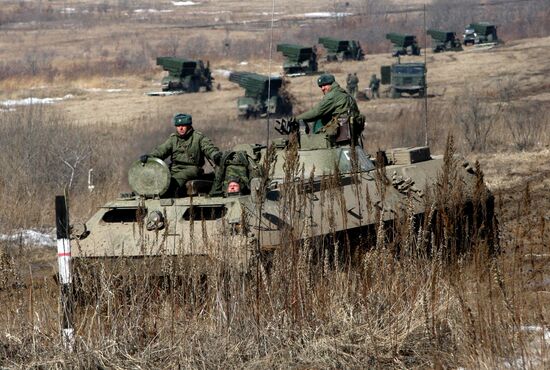 Artillery drill held at Sergeyevsky base in Primorsky Territory