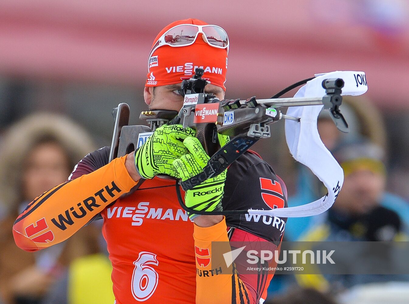 Biathlon world championships. Men's pursuit race