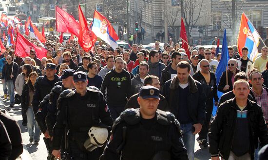 Anti government protests in Belgrade