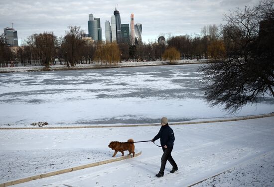 Snowfall in Moscow