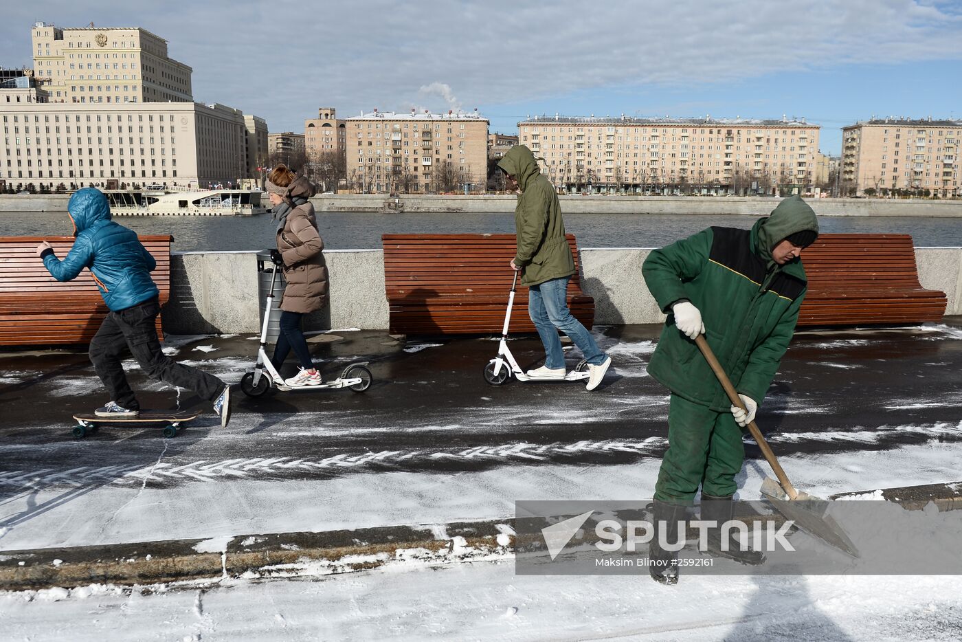 Snowfall in Moscow