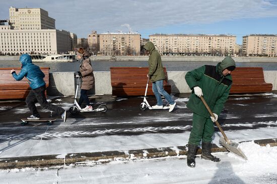 Snowfall in Moscow