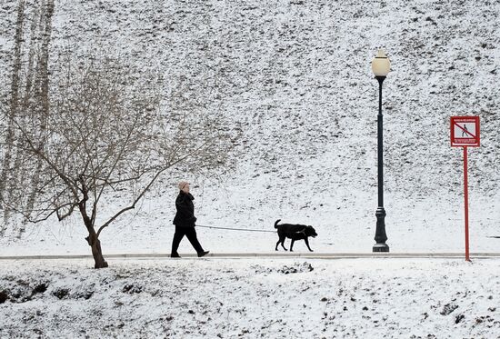 Snowfall in Moscow