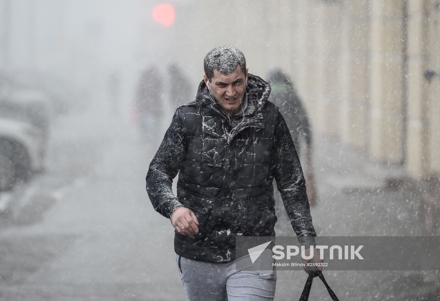 Snowfall in Moscow