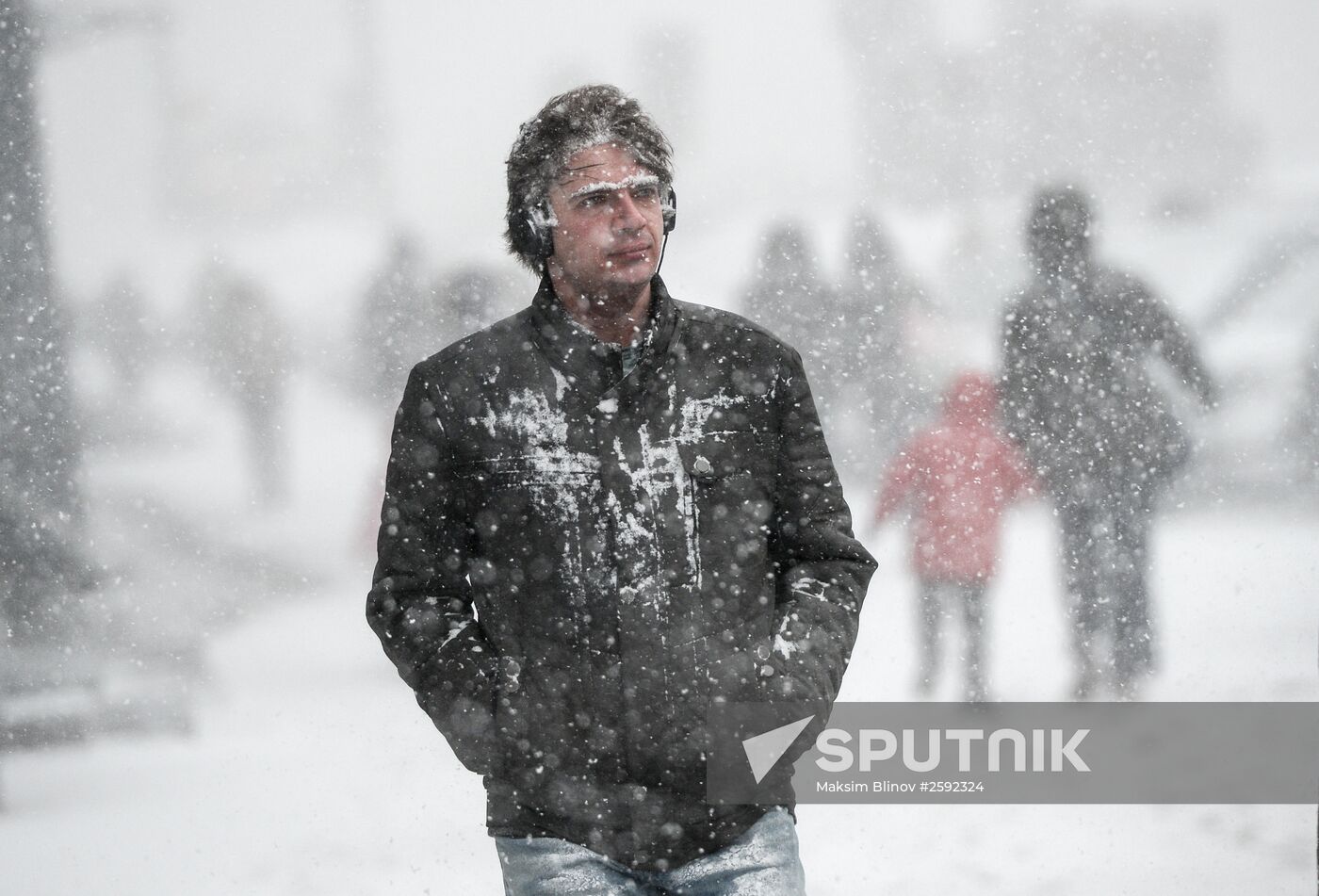 Snowfall in Moscow