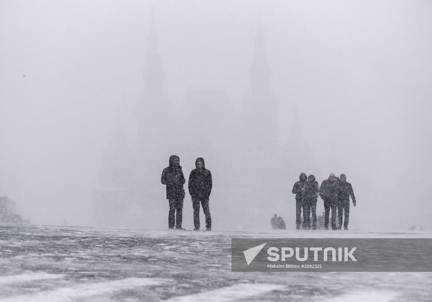 Snowfall in Moscow