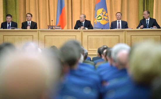 President Vladimir Putin at expanded meeting of board of Russian Prosecutor General's Office