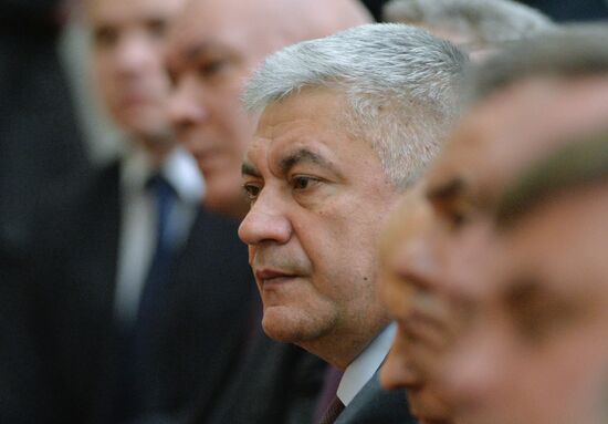President Vladimir Putin at expanded meeting of board of Russian Prosecutor General's Office
