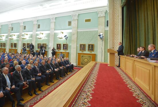 President Vladimir Putin at expanded meeting of board of Russian Prosecutor General's Office