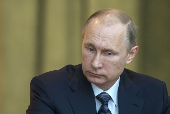 President Vladimir Putin at expanded meeting of board of Russian Prosecutor General's Office