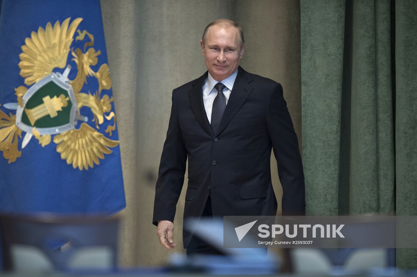 President Vladimir Putin at expanded meeting of board of Russian Prosecutor General's Office