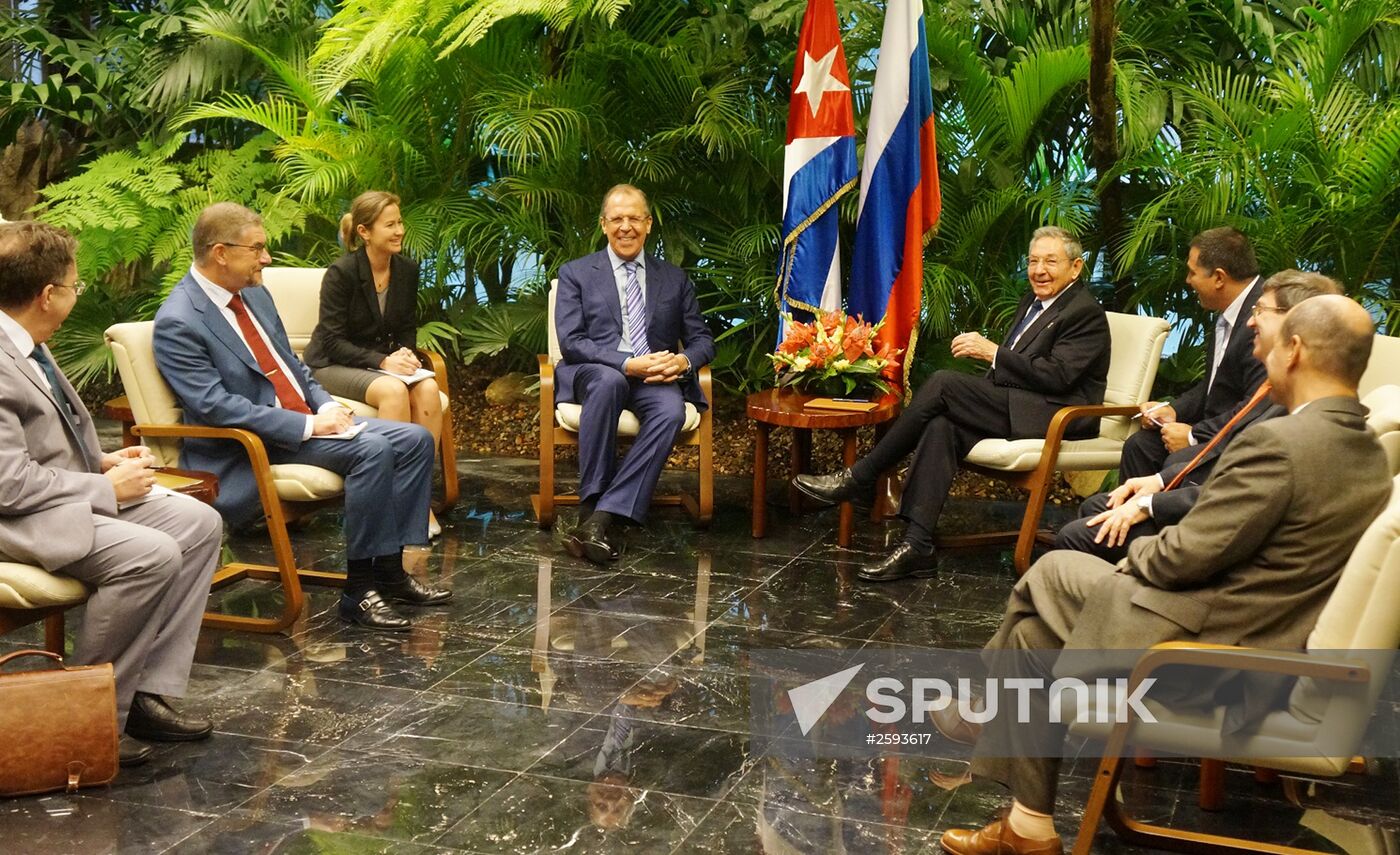Russian Foreign Minister Sergey Lavrov visits Cuba
