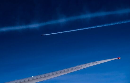 View through the plane window