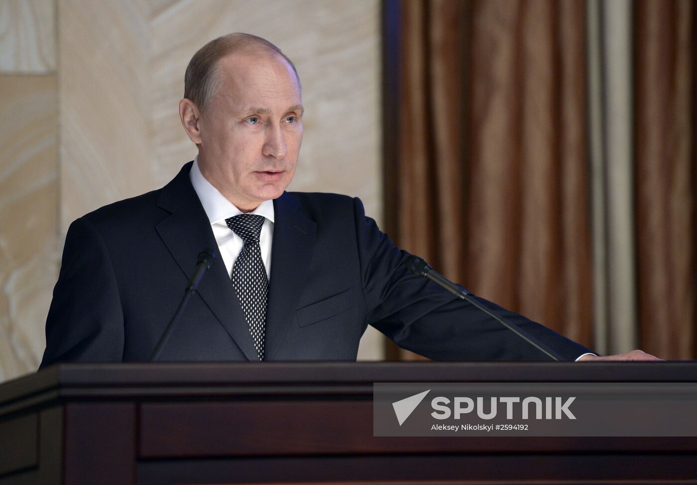 Russian President Vladimir Putin addresses meeting of Federal Security Service board