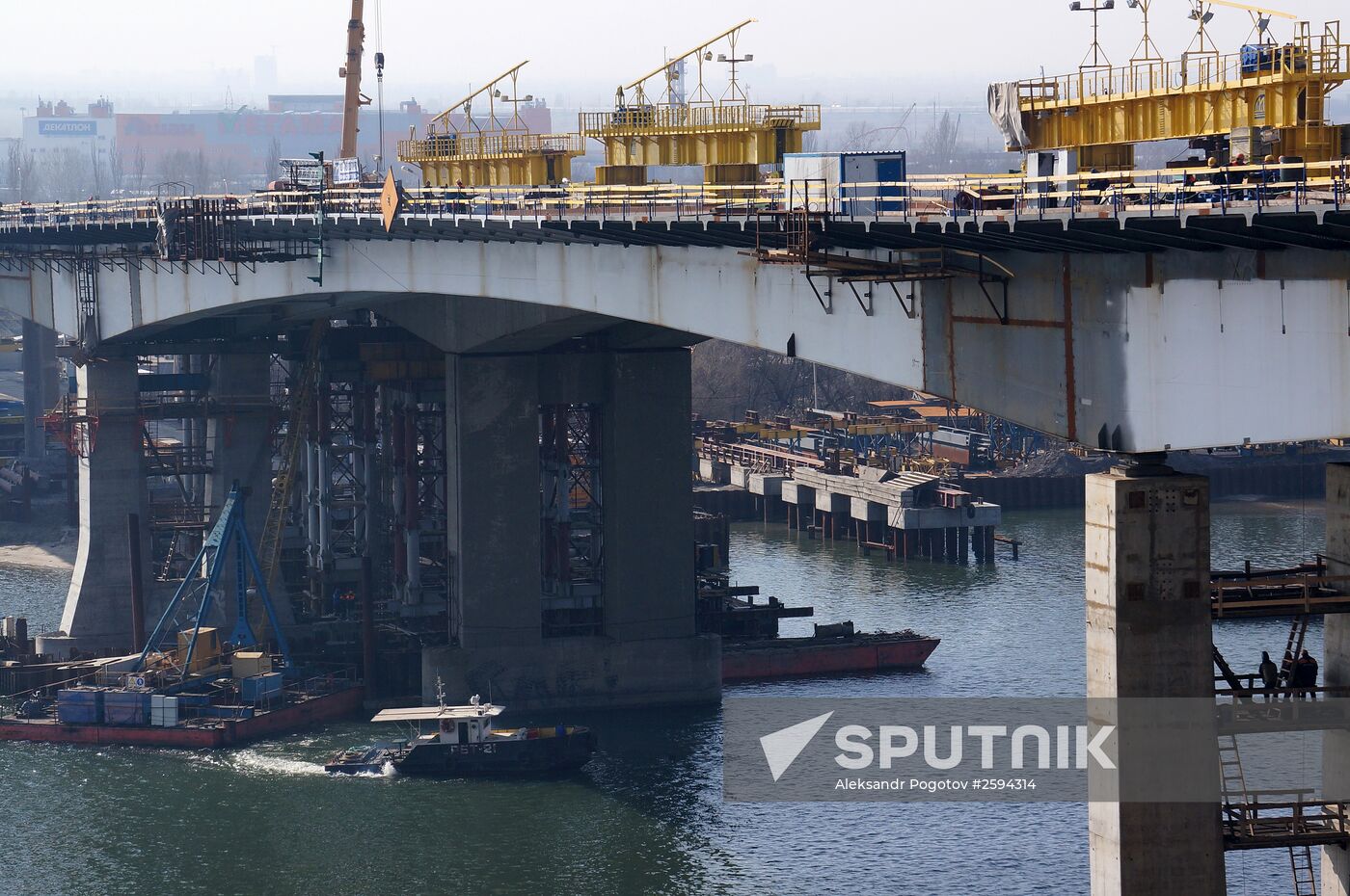 Construction of new bridge in Rostov-on-Don
