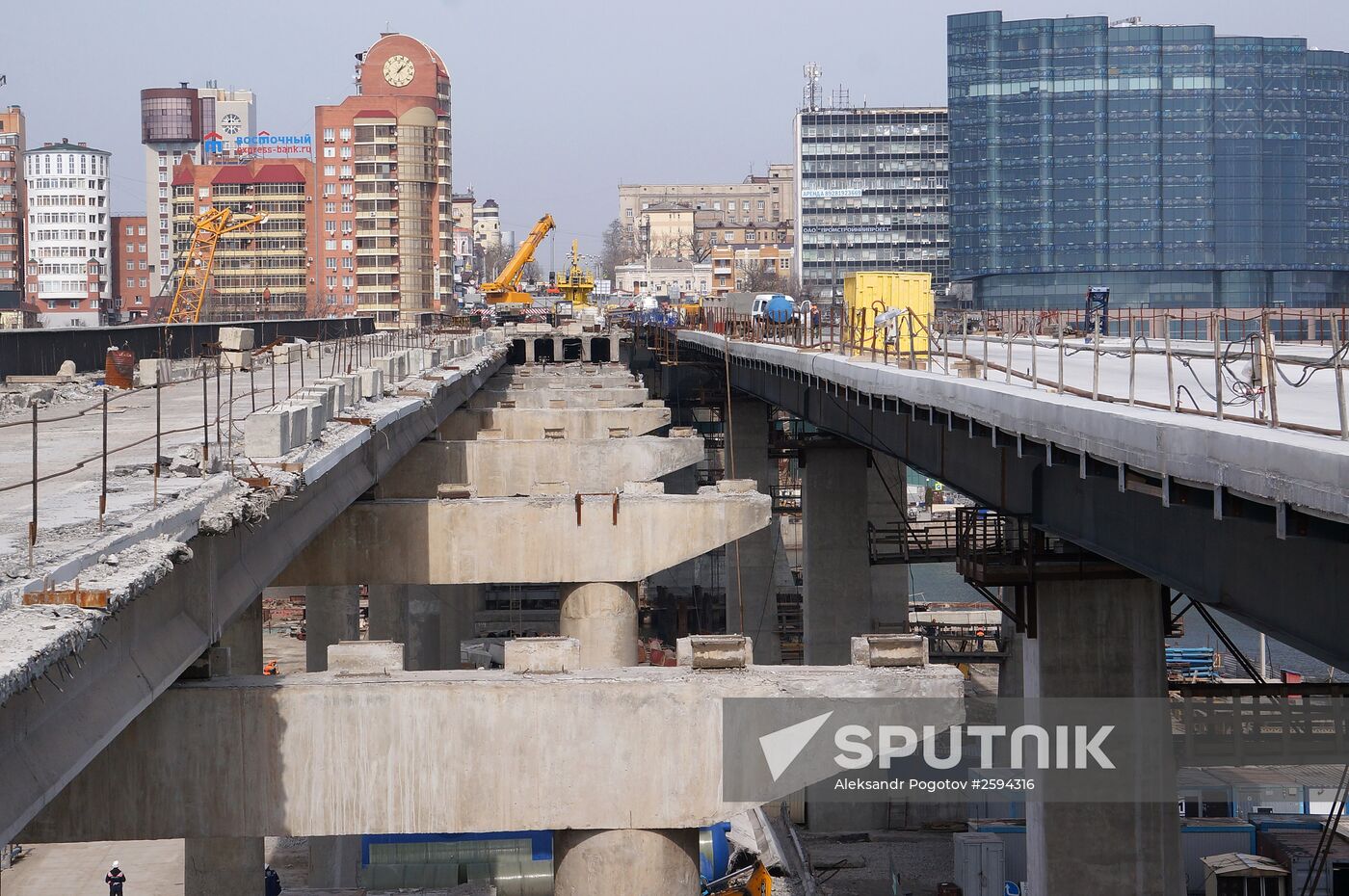 Construction of new bridge in Rostov-on-Don