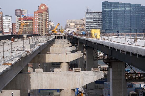 Construction of new bridge in Rostov-on-Don