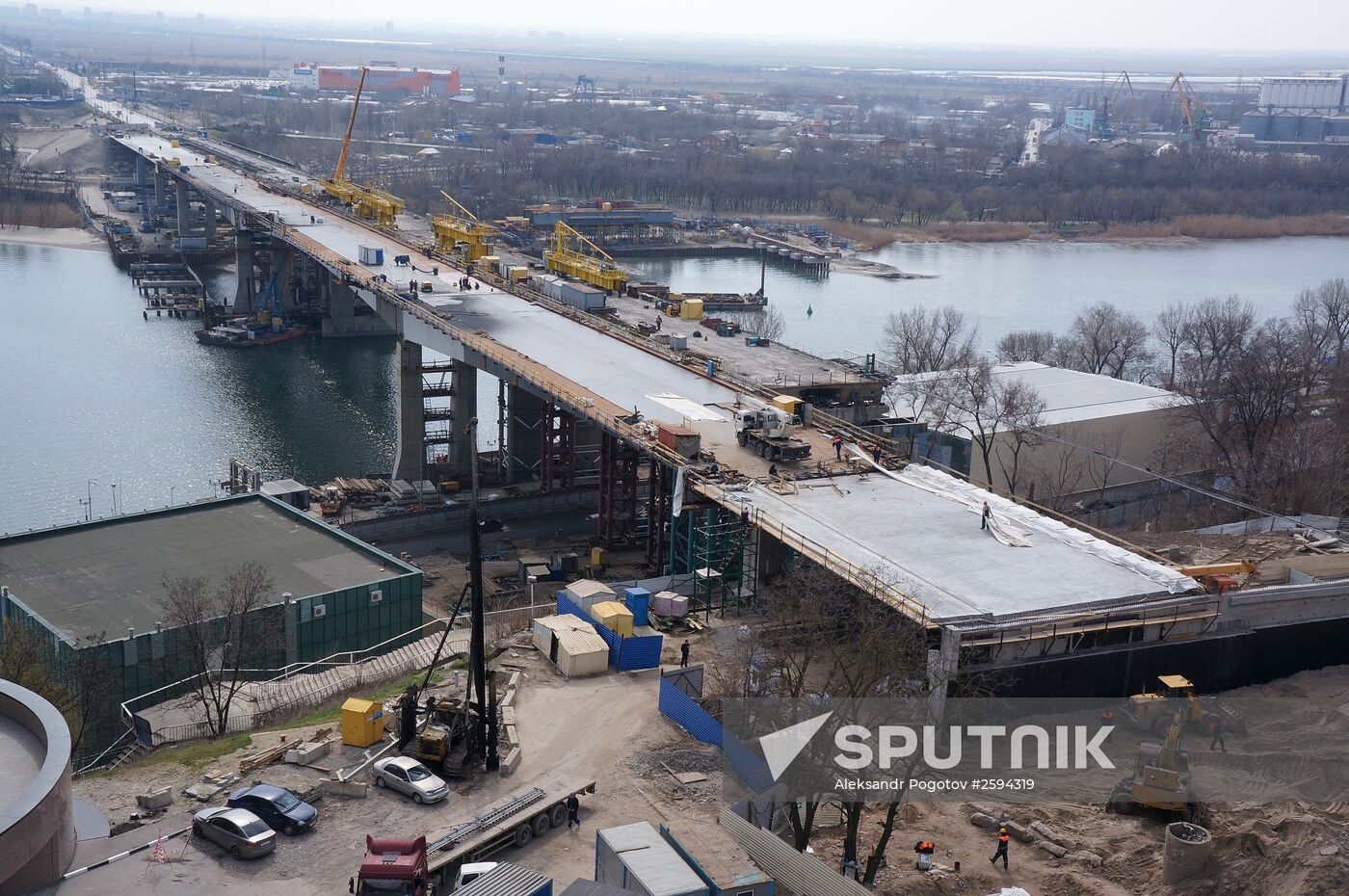 Construction of new bridge in Rostov-on-Don