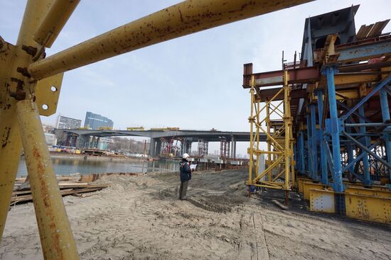 Construction of new bridge in Rostov-on-Don