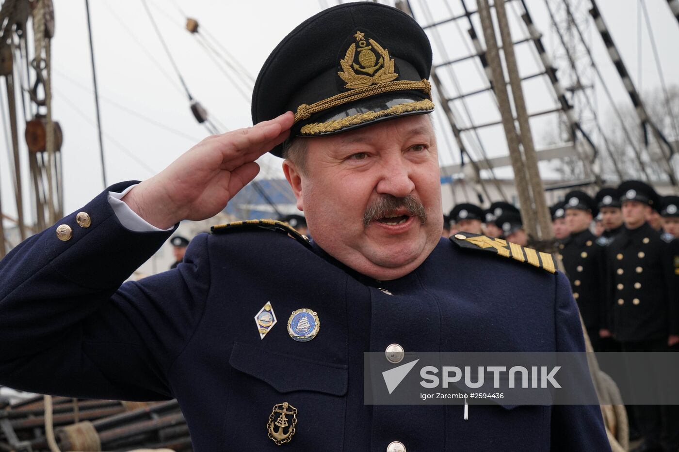 The Sedov training sailing-ship sets sail on voyage marking 70th anniversary of Great Victory