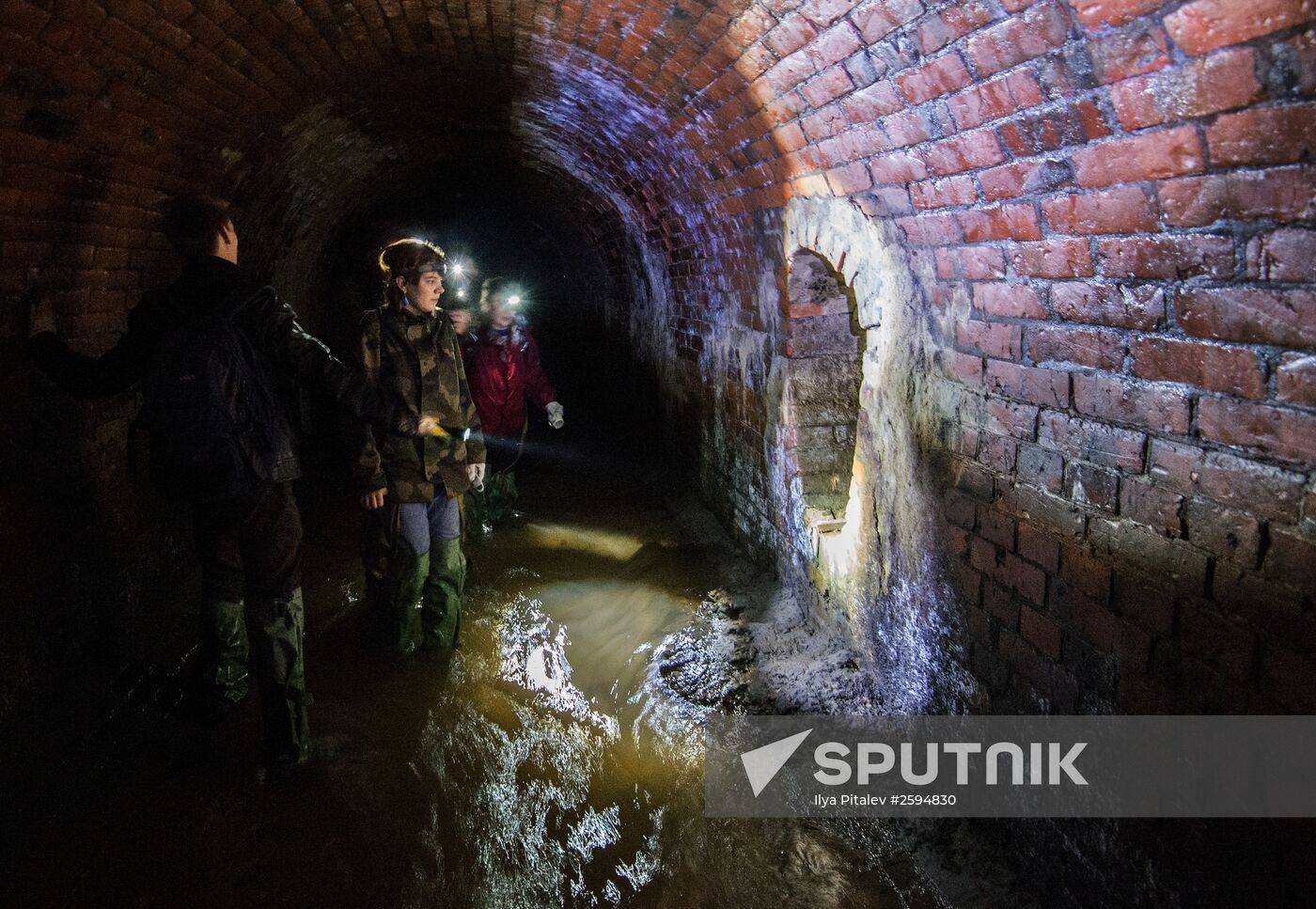 Neglinnaya river tunnel in Moscow