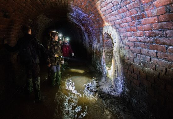 Neglinnaya river tunnel in Moscow