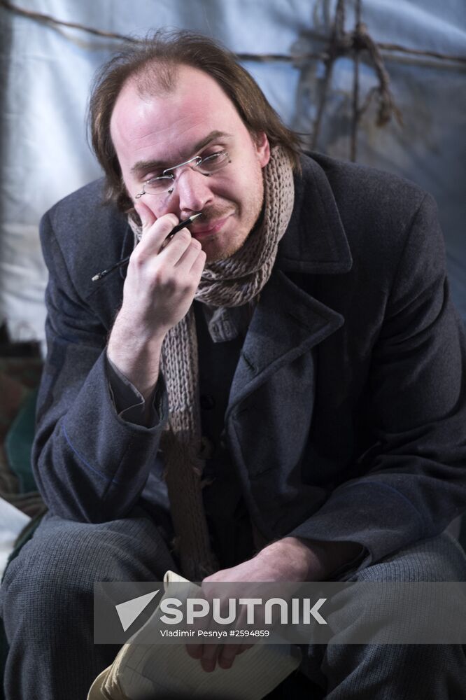 First act rehearsal of Cherry Orchard