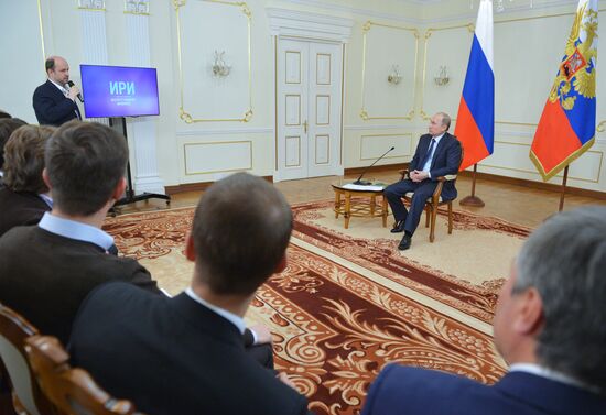 Russian President Putin meets with Internet executives, Internet Initiatives Development Fund officials in Novo-Ogaryovo residence