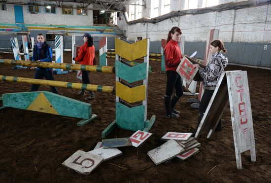Equestrian training center in Novosibirsk