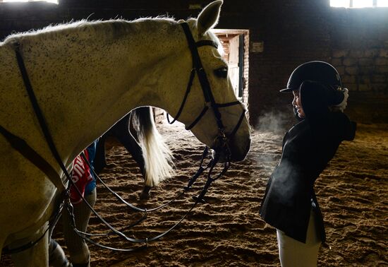 Equestrian training center in Novosibirsk