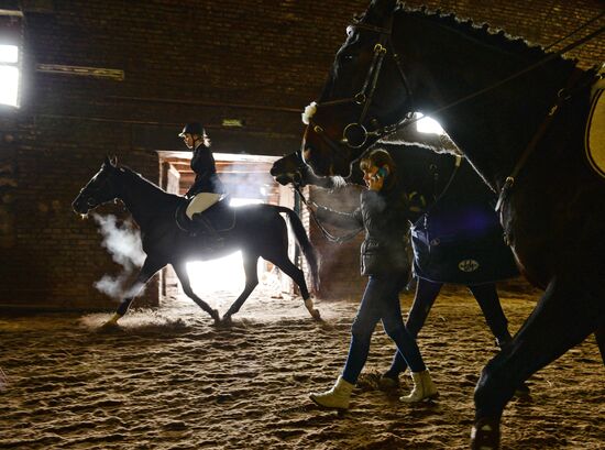 Equestrian training center in Novosibirsk