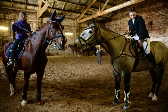Equestrian training center in Novosibirsk