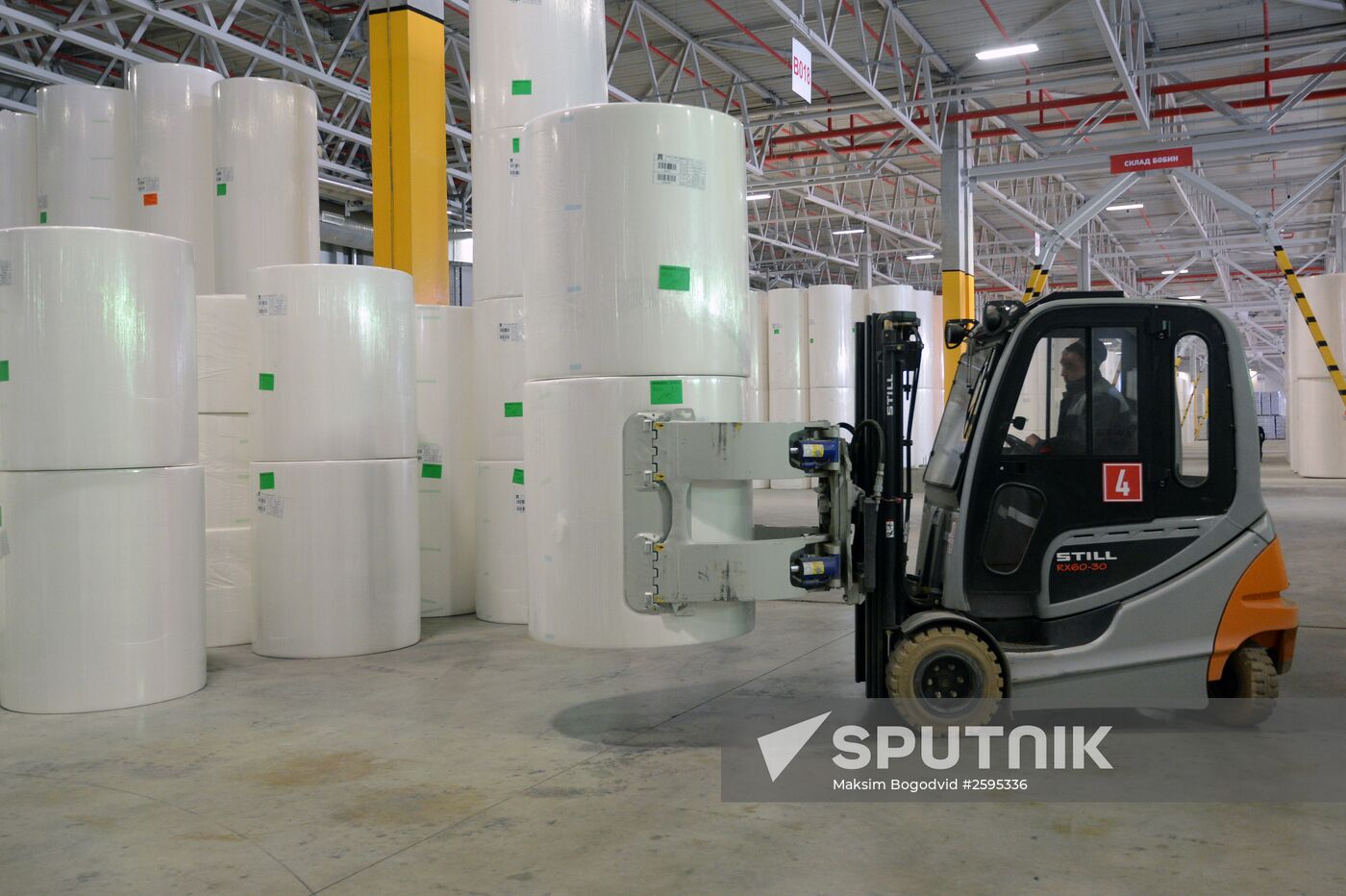 Depot with finished products at the Khayat Kimya Plant in the Alabuga Special Economic Zone, which will produce hygienic paper, baby diapers and napkins. Location: Russia, Republic of Tatarstan, Elabuga. Author: Maksim Bogodvid/Sputnik. Khayat Kimya Plant in Yelabuga