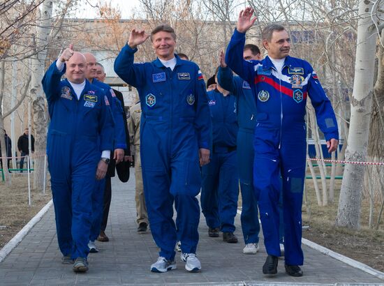 Soyuz-FG rocket booster with Soyuz TMA-16M space ship takes off