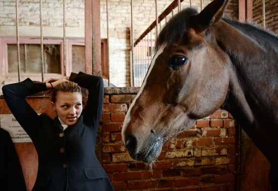 Equestrian training center in Novosibirsk
