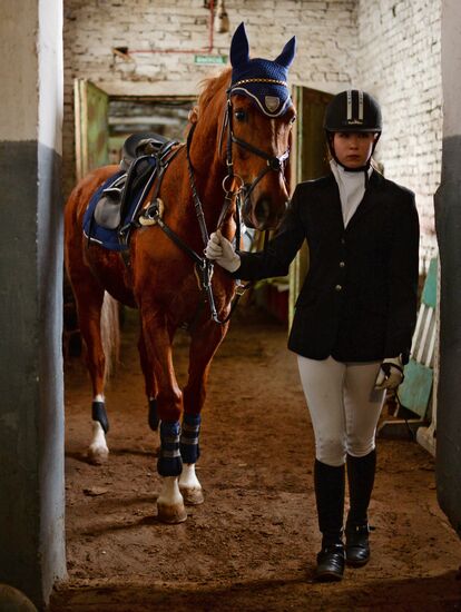 Equestrian training center in Novosibirsk