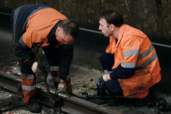 Maintenance works in Moscow Metro's Arbatsko-Pokrovskaya Line