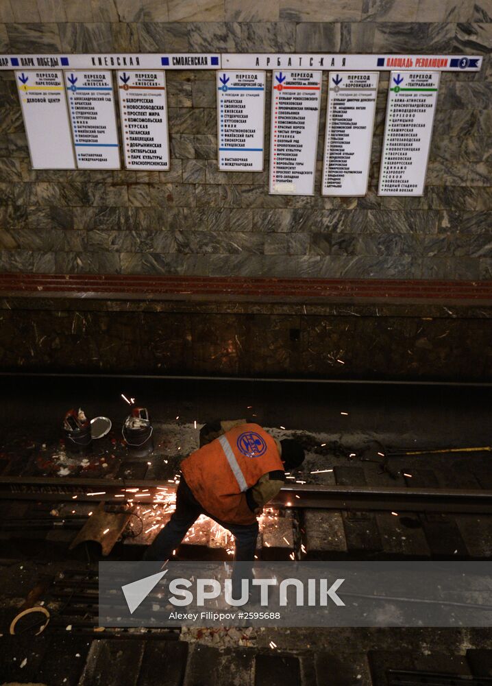 Maintenance works in Moscow Metro's Arbatsko-Pokrovskaya Line