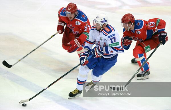 Ice hockey. KHL. CSKA vs. SKA