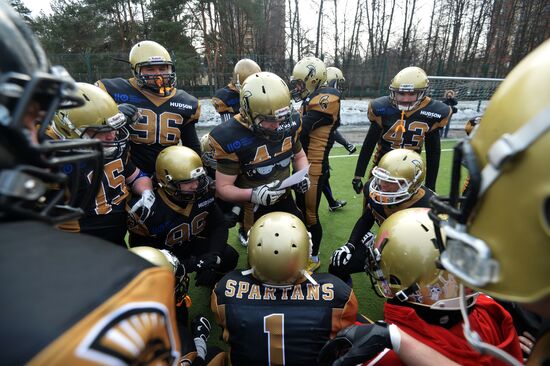 American football. Spartans vs Mighty Ducks