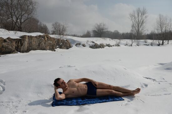 Winter swimming season closing in Novosibirsk