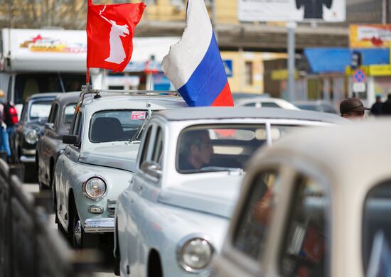 Victory - One for All vintage car rally in Volgograd