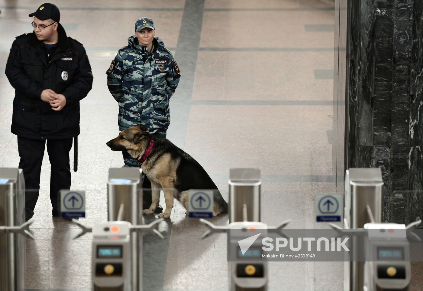 Security systems at the Kurskaya metro station of the Circle Line