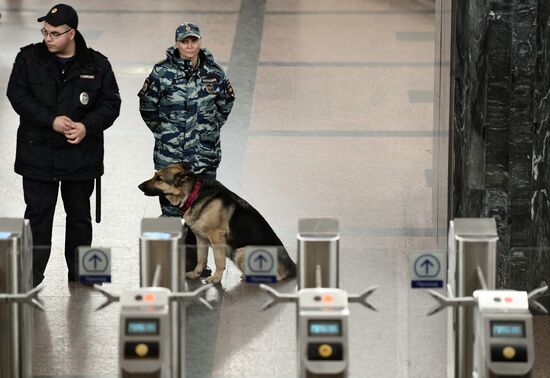 Security systems at the Kurskaya metro station of the Circle Line