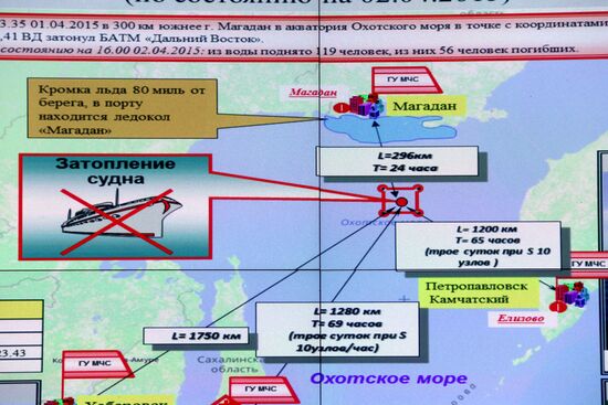 Russian Emergency Ministry's National Crisis Management Center during meeting