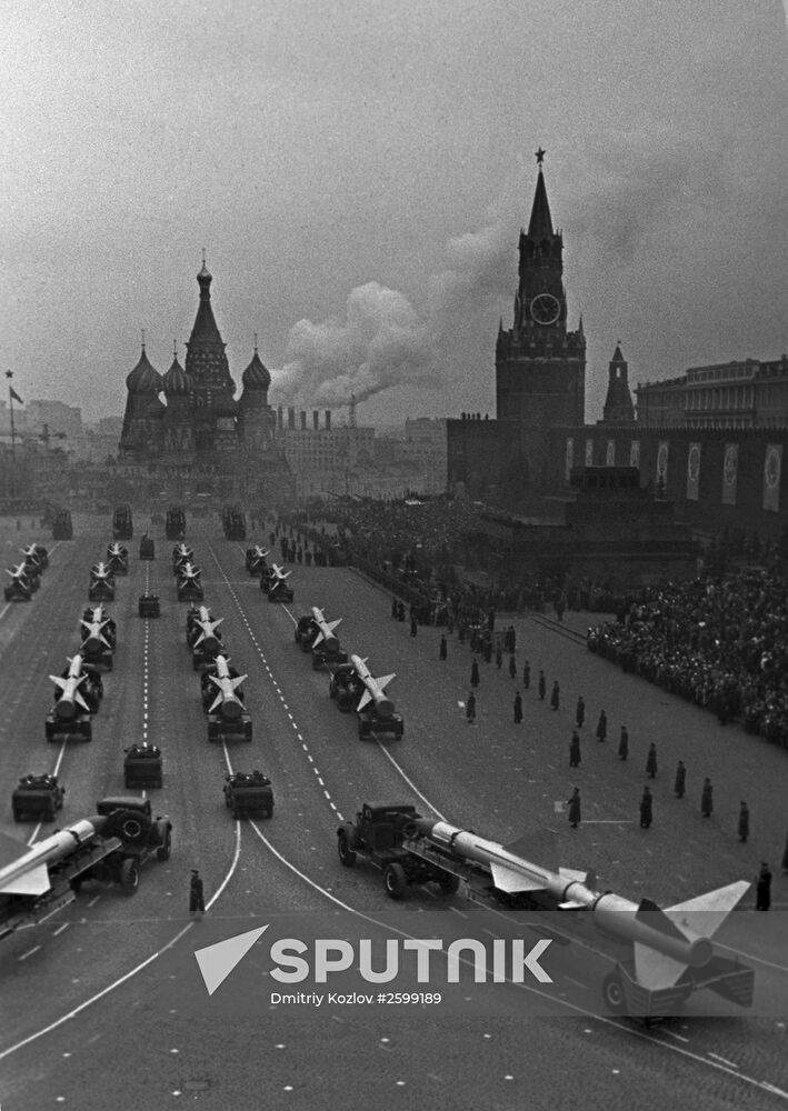 Military parade on Red Square in Moscow