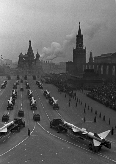 Military parade on Red Square in Moscow