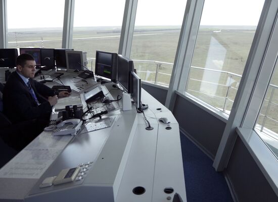 Flight control center at Simferopol airport