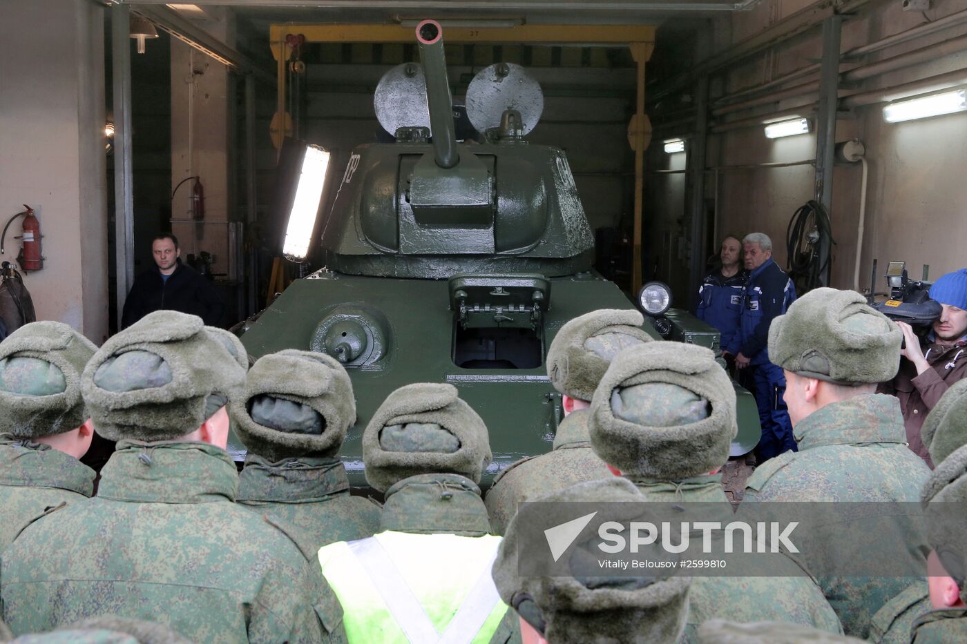 Presentation of restored T-34 "Sniper" tank