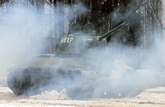 Presentation of restored T-34 "Sniper" tank